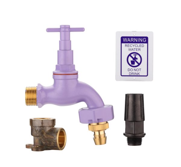 5/8" MI RECYCLED WATER V/PROOF HOSE COCK FITTING KIT